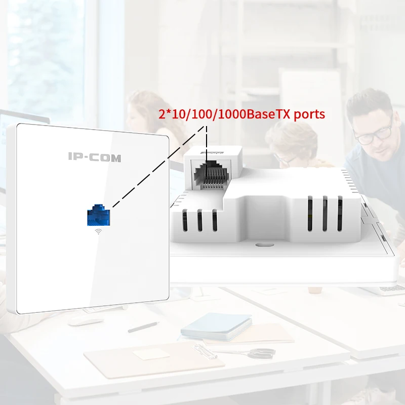 Gigabit Access Point Dual-Band Wireless Panel, POE WiFi AP, Hotel Rooms, Apartments,  Meeting Rooms, 86 Type AP, AX1200