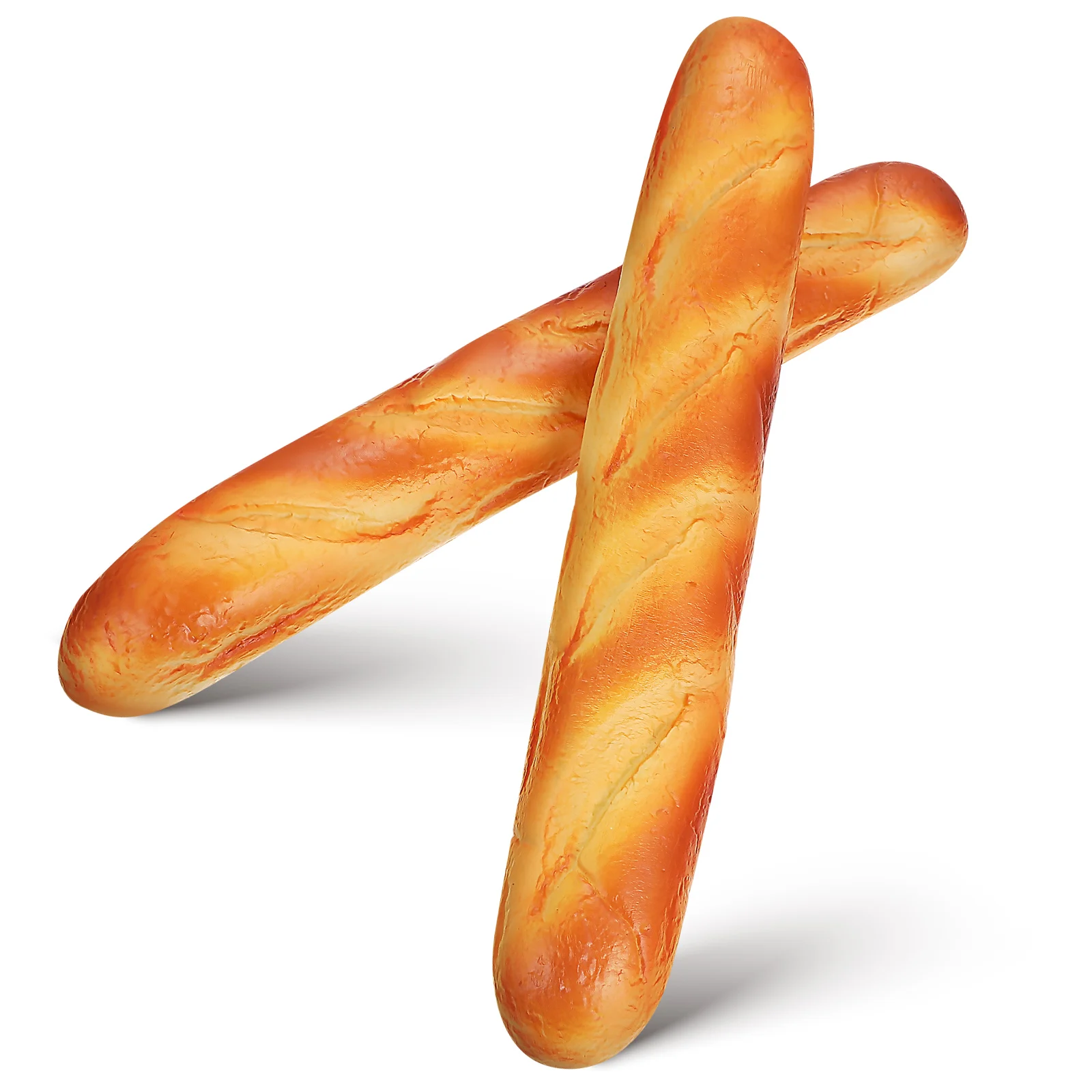 

2pcs Simulated Bread Fake French Faux Decorated Loaf Prop Pastries Toy Realistic PU Material pretend bread fake food for kitchen
