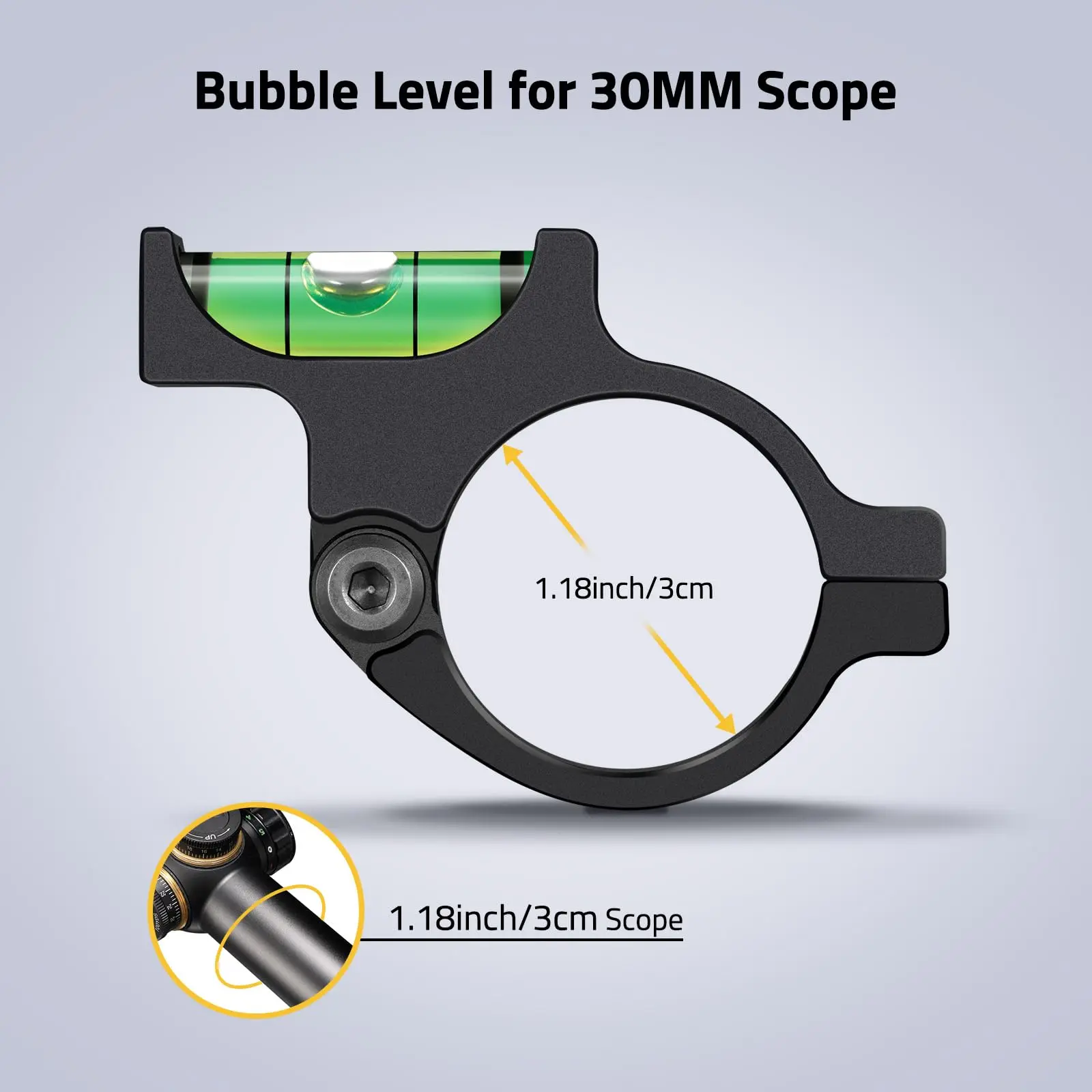 

CVLIFE Scope Leveling Kit for 30MM Tube Riflecope Optics Mounting Precision Anti-Cant Aluminum Scope Level Bubble for Hunting