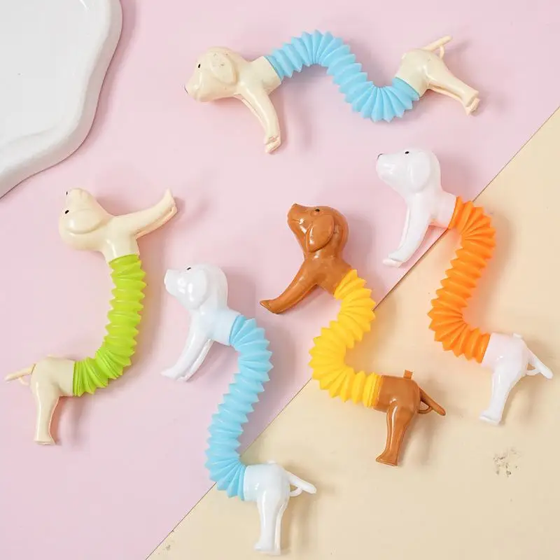 24-36Pcs Stretchable Dog Toy Kids Birthday Party Favors Pinata Filler School Rewards Telescoping Animal Sensory Squeeze​ Pet Toy