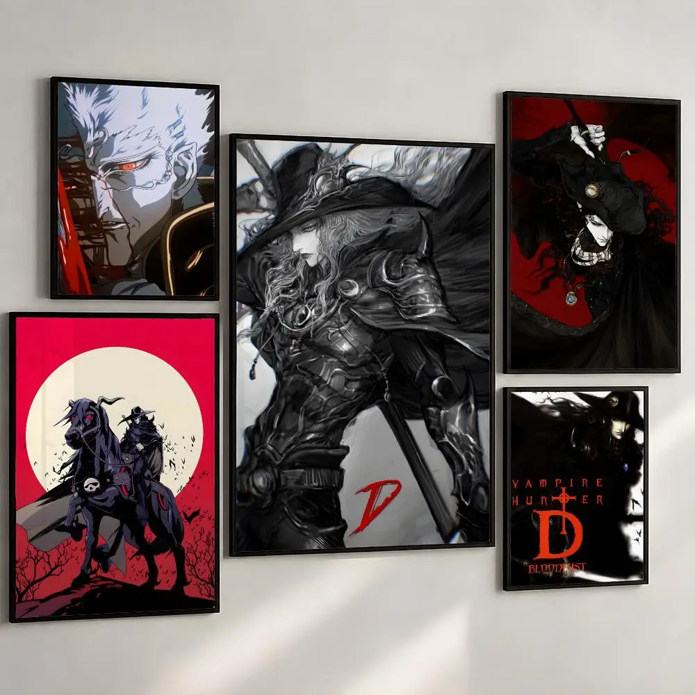 Vampire Hunter D Gothic Horror Dhampir Poster PP Wall Art Print Removable Water-Resistant Home Decor for Bedroom Apartment Gift