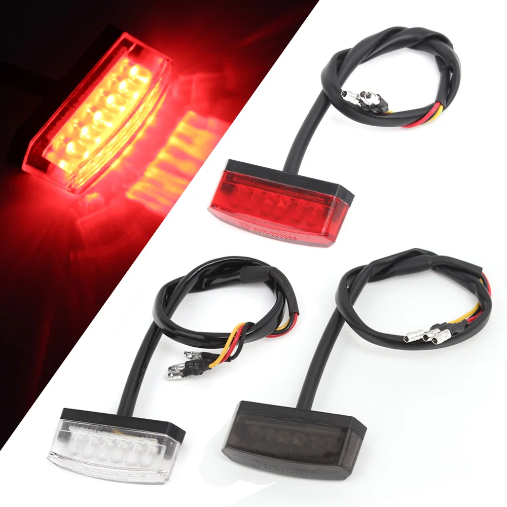 Motorcycle Mini 6 LED Tail Light Rear TailLight Brake Stop Indicator Lamp  Universal For Harley Yamaha Suzuki Chopper