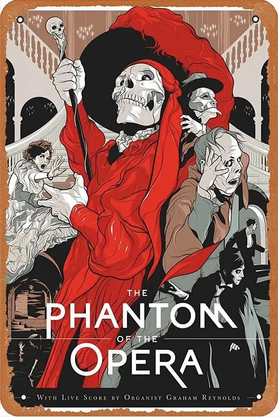The Phantom of the Opera 12x8 inch vintage metal tin logo vintage metal logo fun home farm bathroom bar art wall decoration bedr