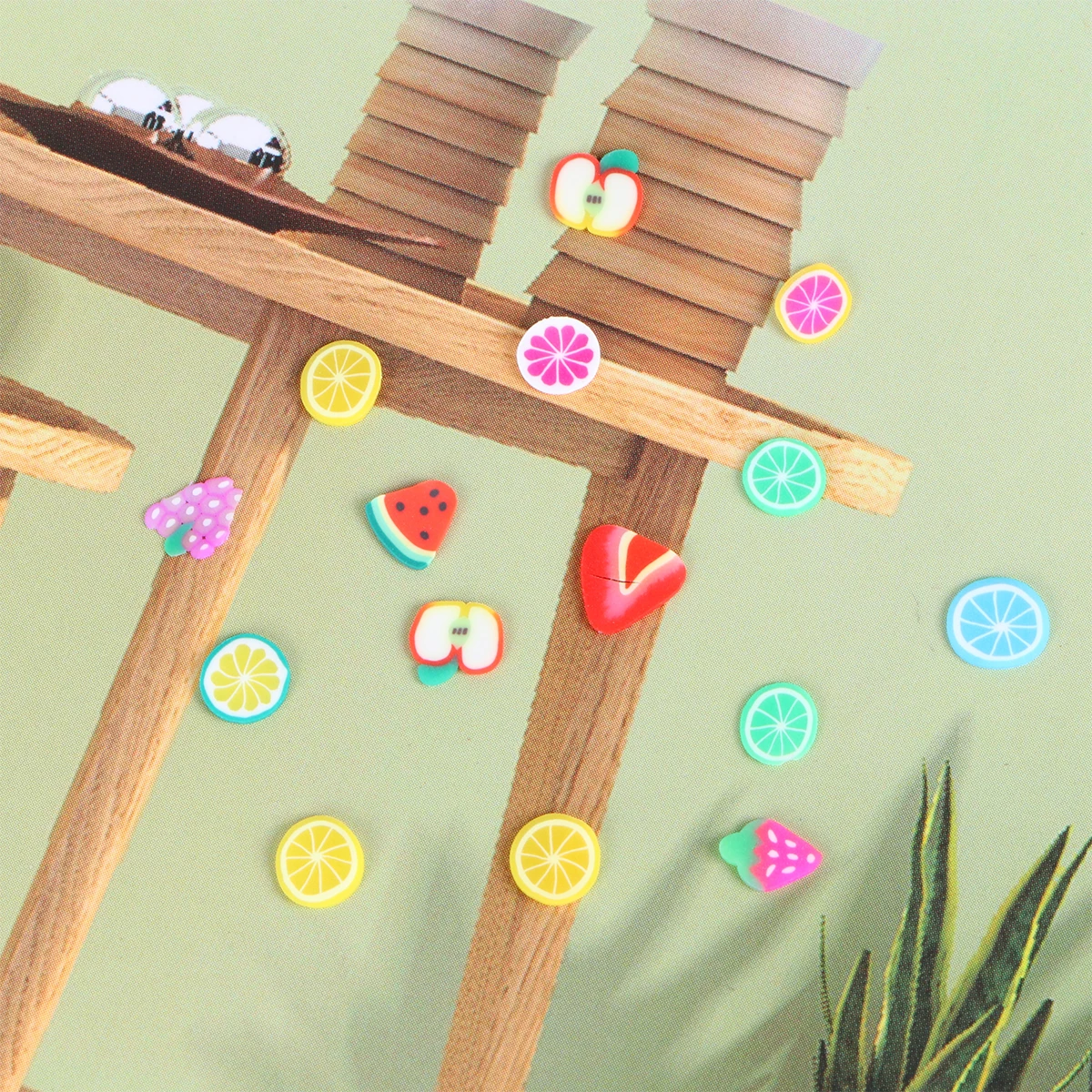 

1000pcs Clay Polymer Slices for DIY Nail Decoration Fruits Stickers Manicure Diy Decoration For Nail Accessories