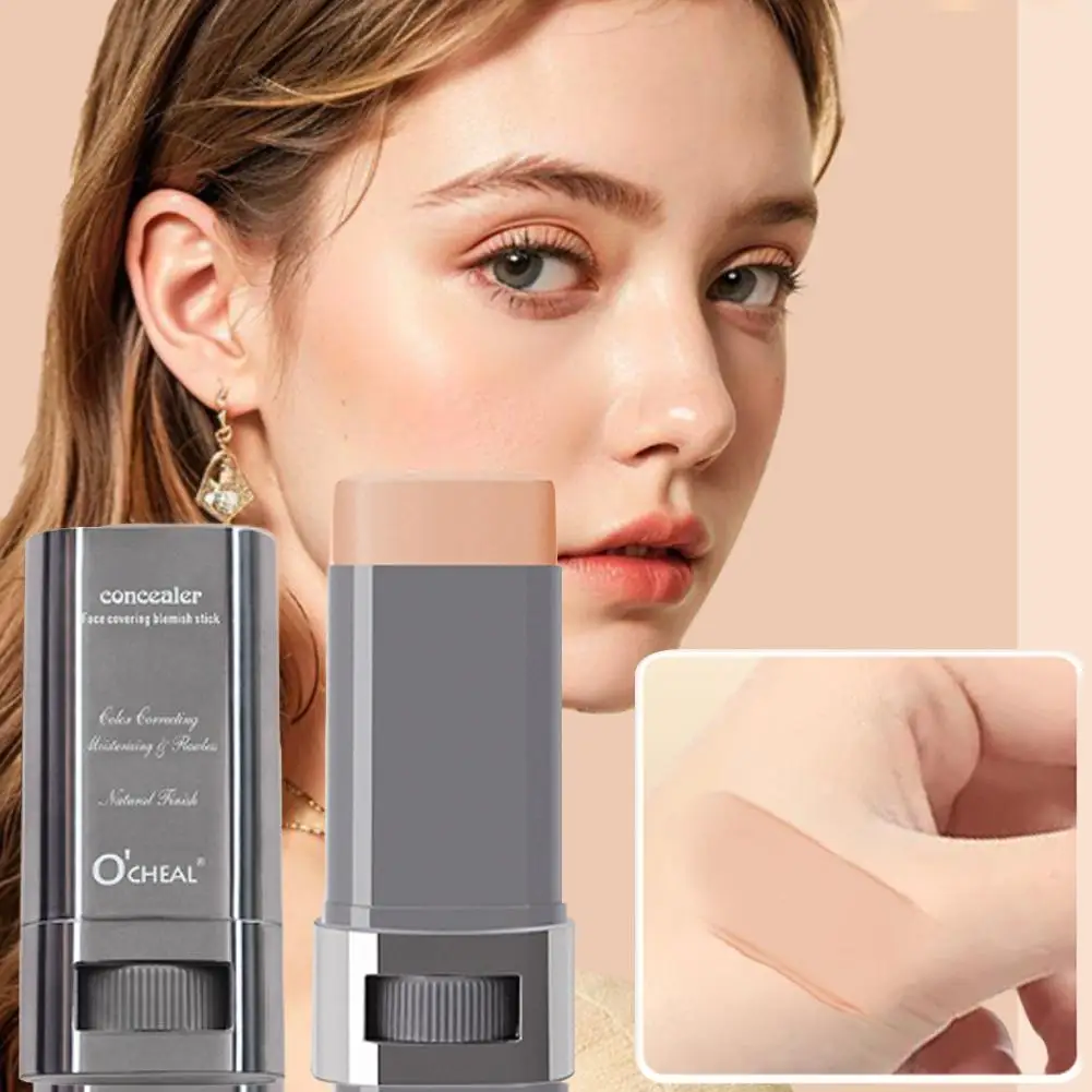 1pcs Eraser Foundation Stick Moist Light Concealer With Big Brush Makeup Long-lasting Beauty Face Foundation Y6W2