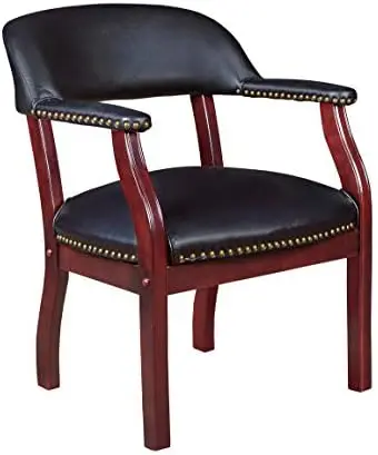 9004BK كرسي كابتن Ivy League، أسود 25D × 24W × 31H بوصة #1