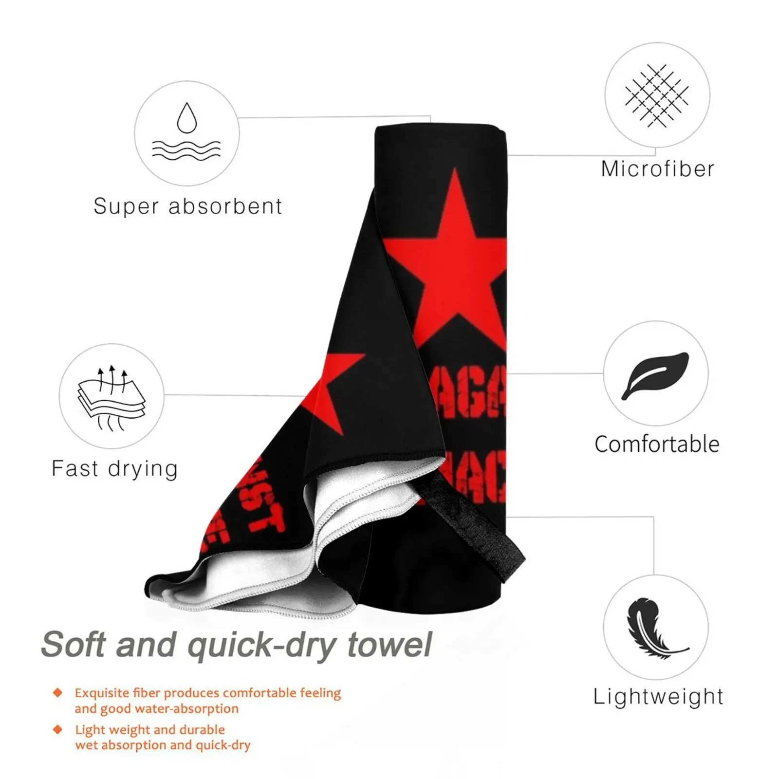 الغضب ضد الماكينة منشفة حمام وسادة الشاطئ الغضب ضد الآلة المعدنية الصلبة الموت الأسود الوحشي شعار Prog #3