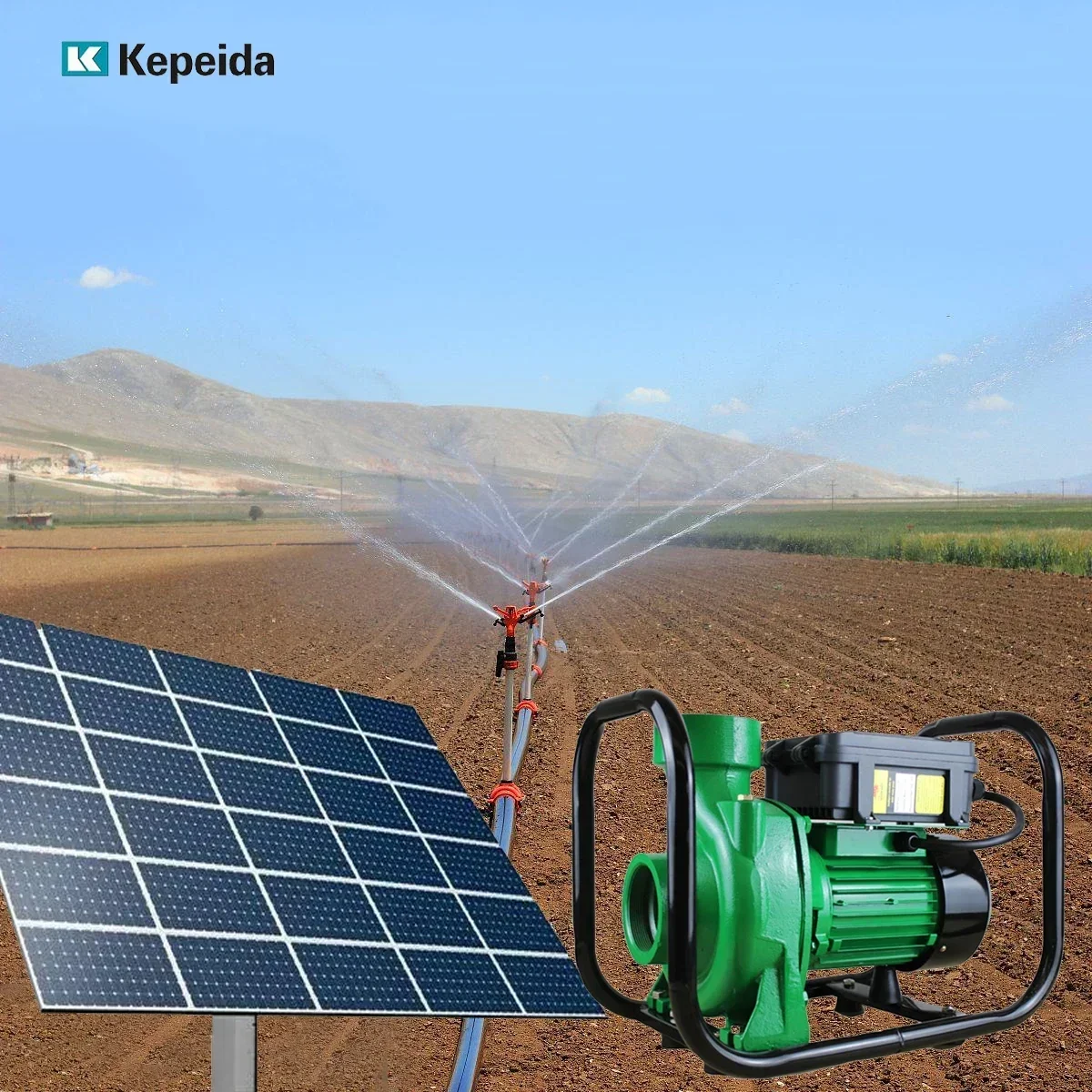 

110V 1500W 2HP DC Pompa Solar Water Pumps bomba de rega Solar Power Surface Centrifugal Water Pump For Agriculture Irrigation