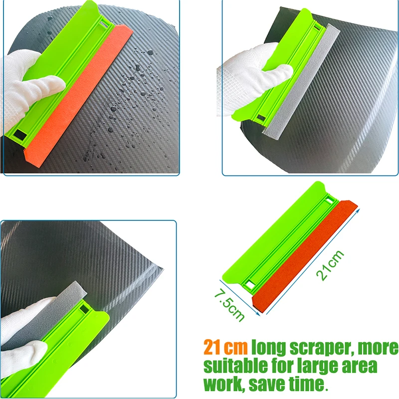 Car Accessories Carbon Fiber Film Bubble Remover Auto Sticker Felt Scraper Vinyl Wrap Tint Tool No Scratch Scraper Cleaning Tool