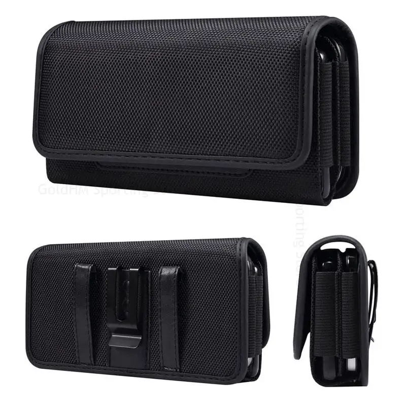 

Double-Layers Flip Wallet Phone Case Pouch For Samsung A14 A23 A73 A53 A33 A43 A23 A13 A52S A12 A22 A82 5G Belt Clip Waist Bag