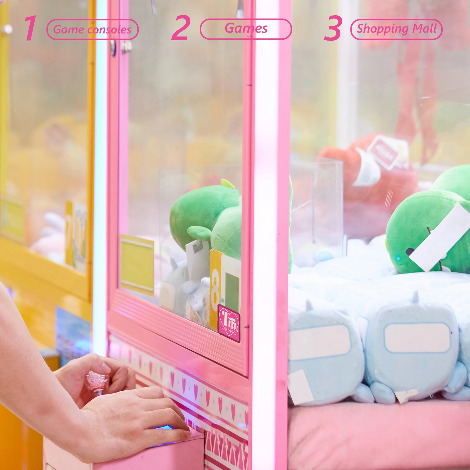 

10pcs Insert Coin to Play Game Stickers Retro Design Plastic Decals for Supermarket Mall Warning Signs