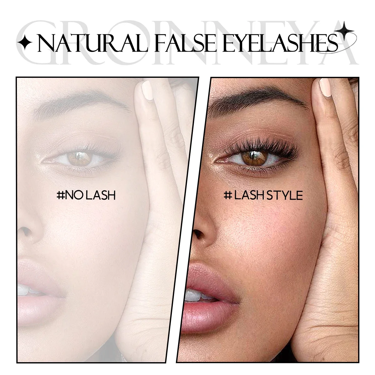 ヴェルトライネ フェイクウィスピーまつげ ナチュラルキャットアイラッシュストリップス 3Dフェイクミンクまつげ ナチュラルルック ふわふわストリップラッシュ クリアバンド