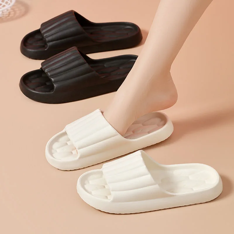 

Женские тапочки, летние легкие домашние тапочки из ЭВА на плоской подошве, удобные домашние шлепанцы для пар, обувь для душа Pantuflas Mujer