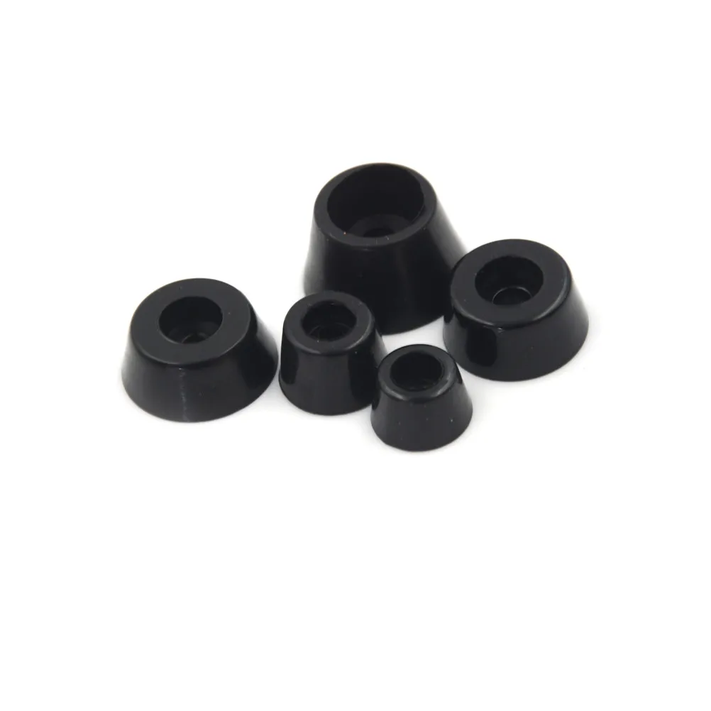 10Pcs Black Rubber Round Cabinet Instrument Case Feet Foot Circular Bumpers Pads