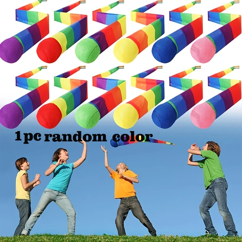 Rainbow Comet Ball Soft Tail 65cm Indoor Outdoor Play Ball Throwing Receiving Ball Park Sports Relax Coordination Training Ball