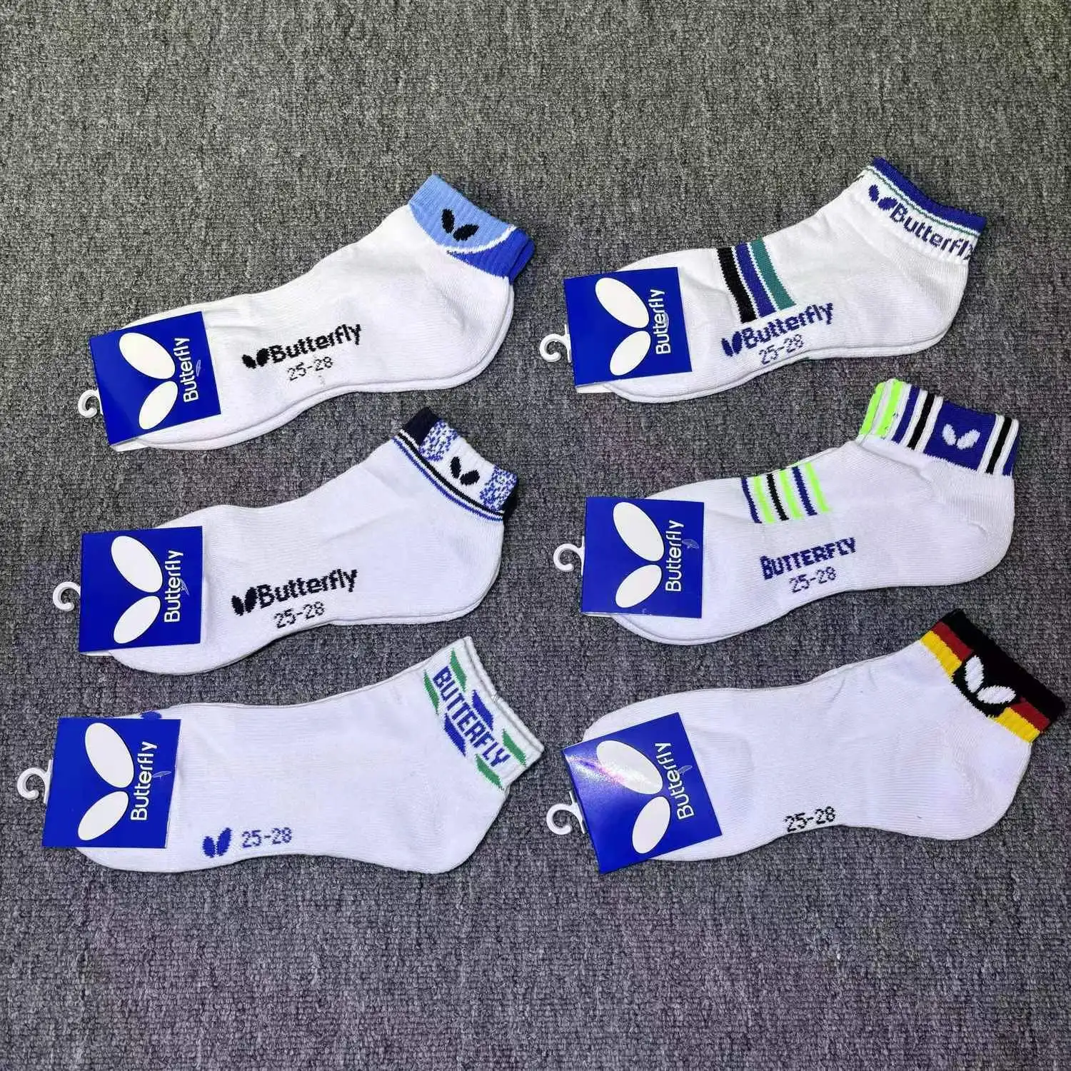 جديد فراشة قصيرة أنبوب تنس الطاولة الجوارب الرجالية عارضة تنفس الرطوبة فتل الجوارب الرياضية القطنية للتدريب والتناول...