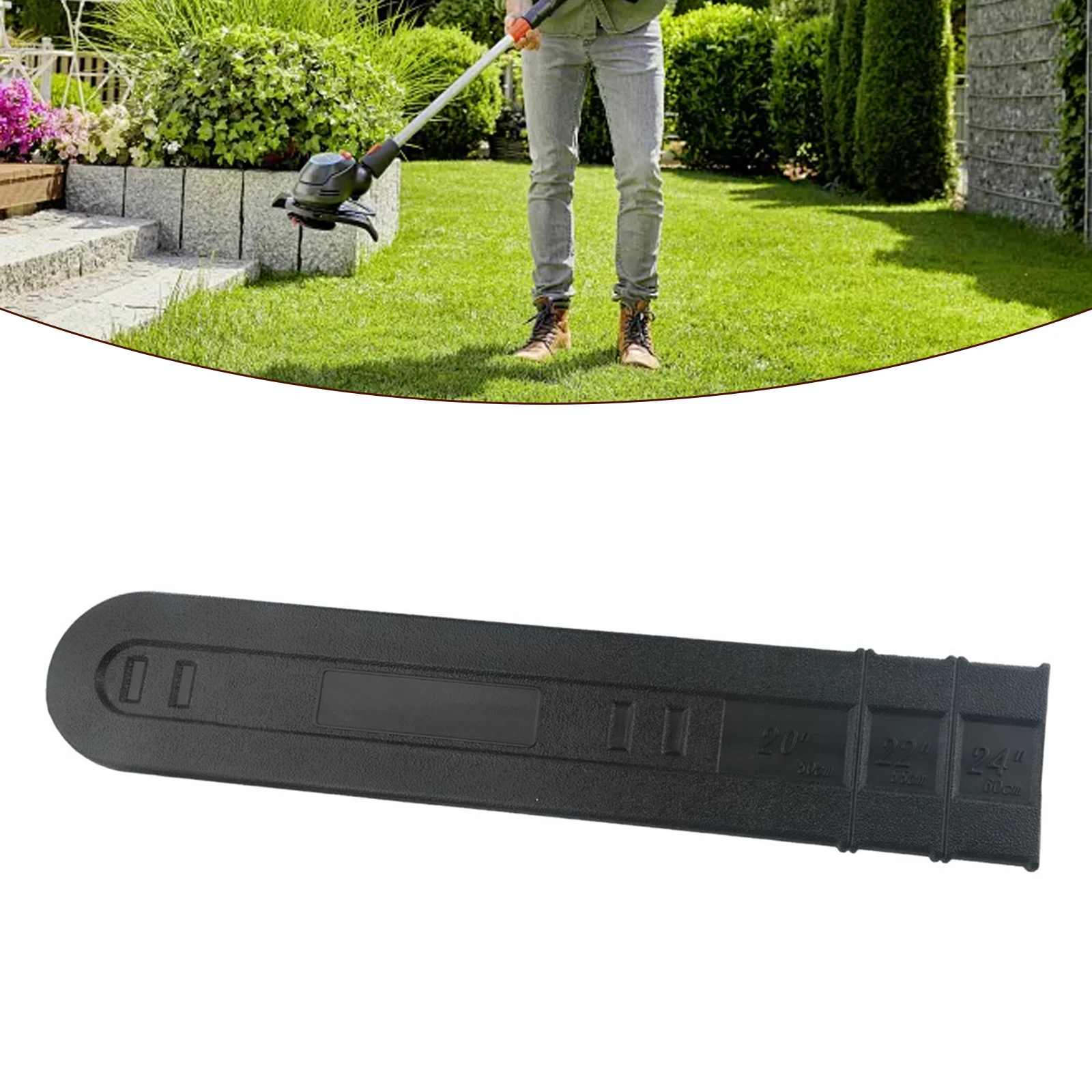 Cover Protect Cover Plastic Black Gardening Tools Protect Cover Lawn Mower Spare Parts For 20 Inch-24 Inch Chainsaw