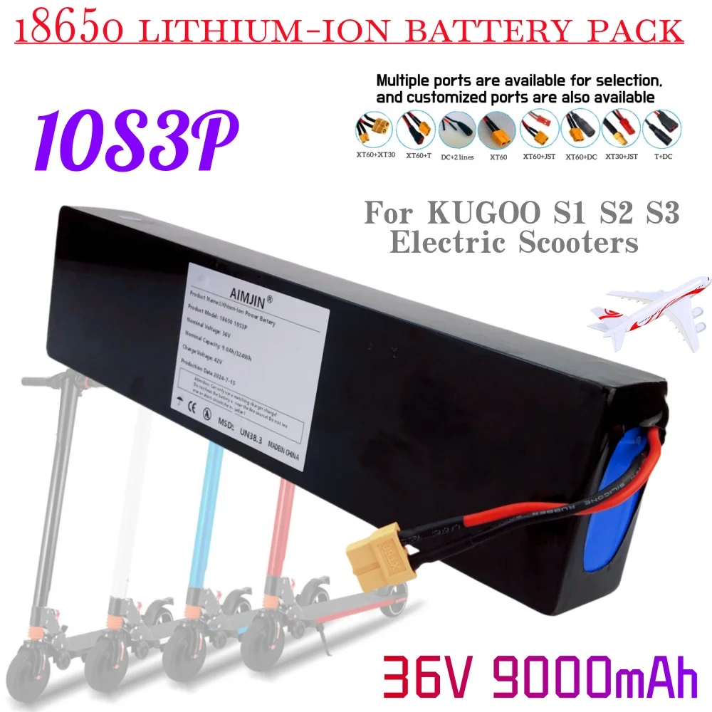 36V 10S3P 9Ah 18650… - image