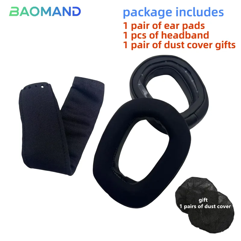 1 Juego de almohadillas de repuesto para auriculares Logitech G435 G335, funda de cojín para oreja de espuma viscoelástica