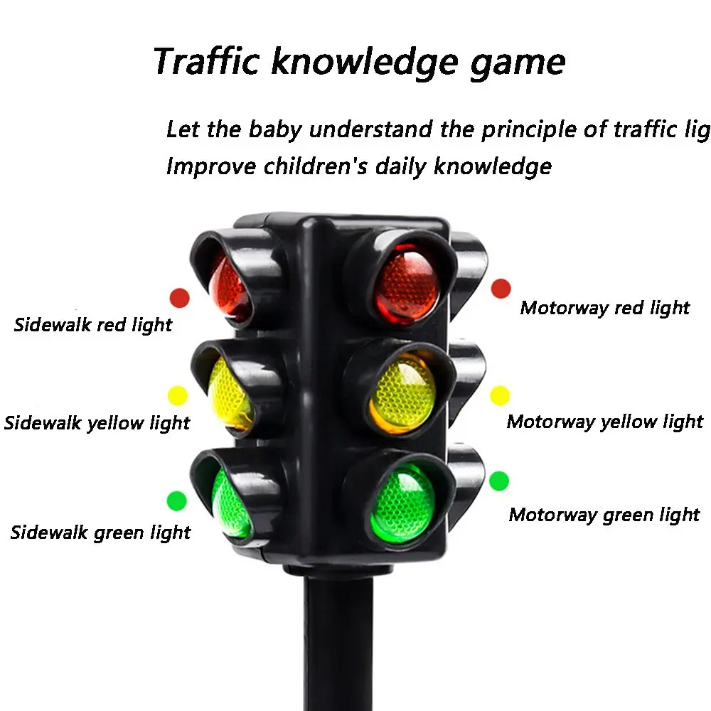 Traffic Lights Plastic Model Mini Children\'s Classic Toys Parking Scene Signal Lamp Traffic Lights Early Education Simulation