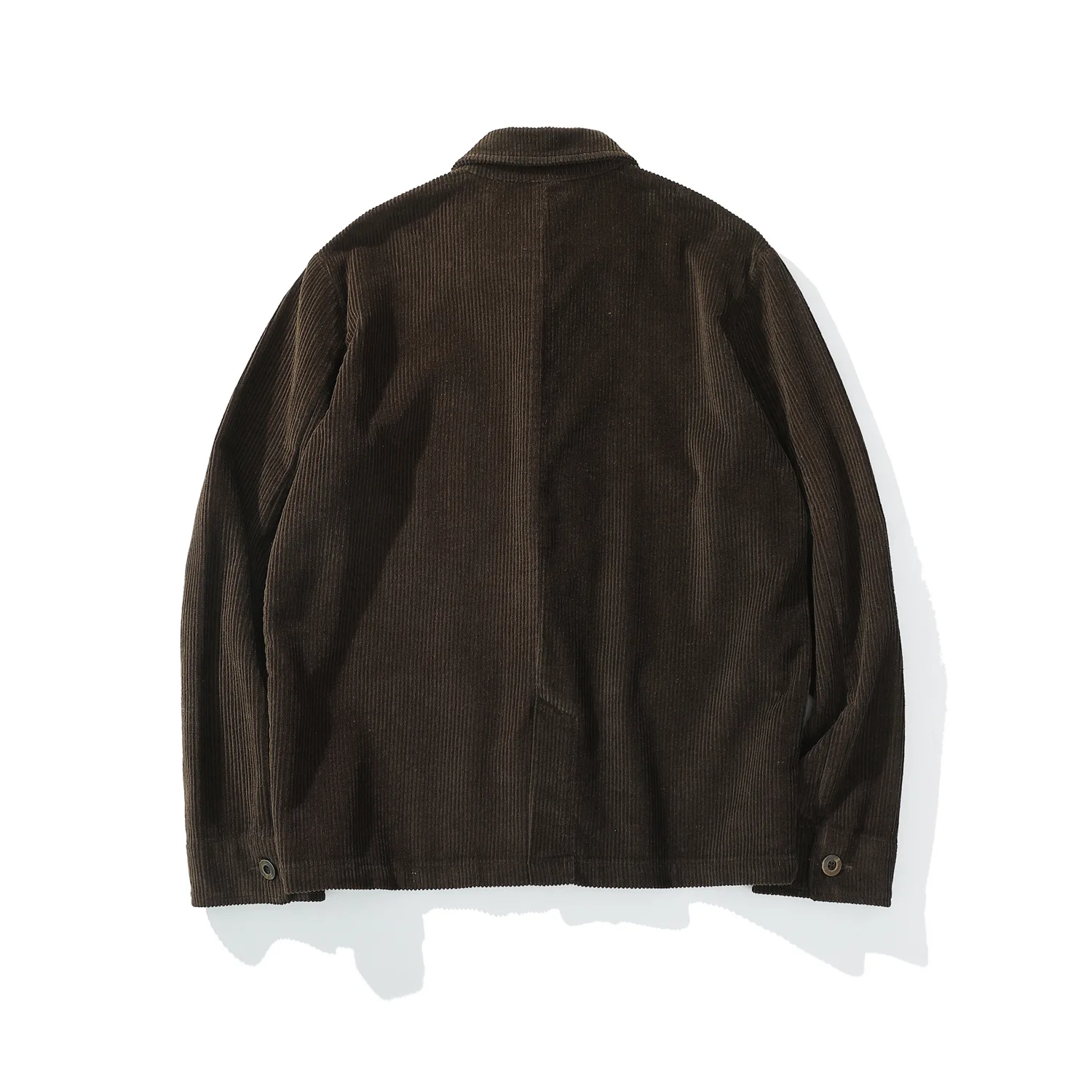 Französisch Retro Werkzeug Jacke Männer Schwere Cord Vintage Revers Multi Taschen Workwear Jacke Winter Feste Beiläufige Strickjacke Mantel Top – Detail 14