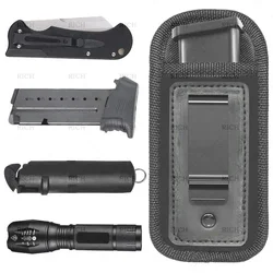 1PC Magazine Pouch Holster Concealed Pistol Carry Case Outdoor Mag Waist Belt Pouch with Clip for Glock 17 19 1911