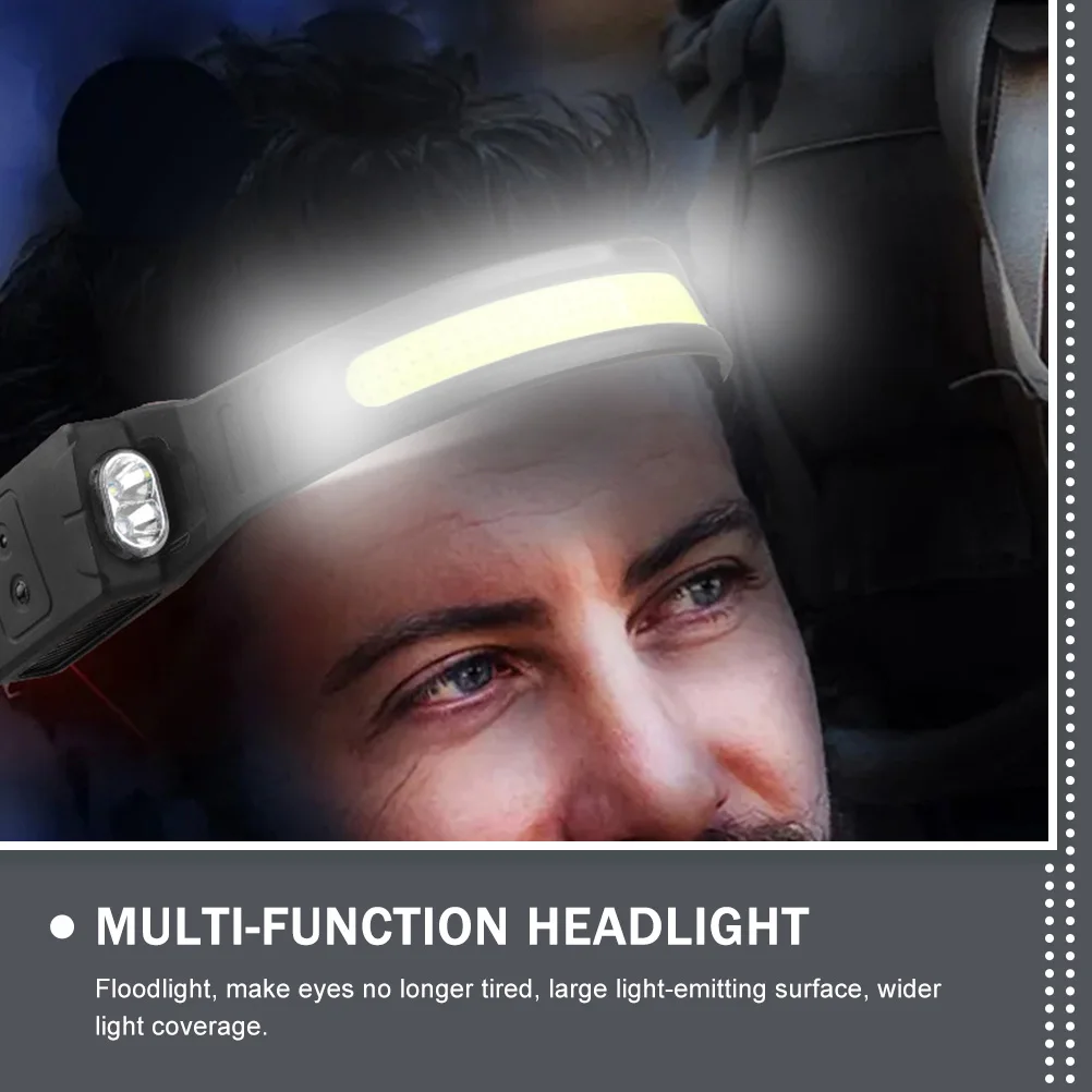 

LED Headlamp Flashlight Rechargeable Outdoor Lamp Blue Work Light Waterproof Running Headlamp Large Capacity Adjustable B