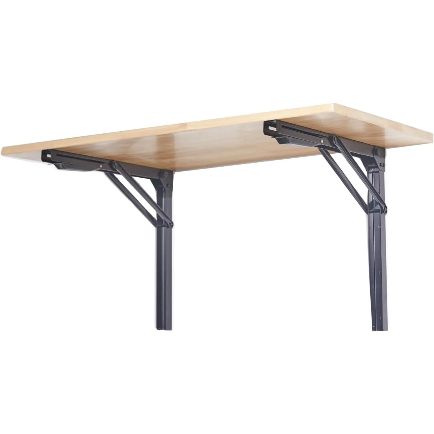 

48" Wall Mounted Folding Workbench, Heavy Duty Foldable Work Table, Collapsible Desk for Workshop, Garage, Holds Up to 550 lb