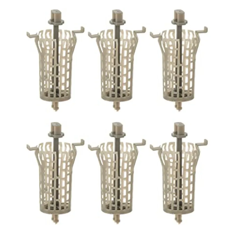 Ultra Flo - 6 Pack 2 in 1 Bathroom Sink Replacement Basket Drain Hair Catcher with Stopper Strainer and - No Installation Clog