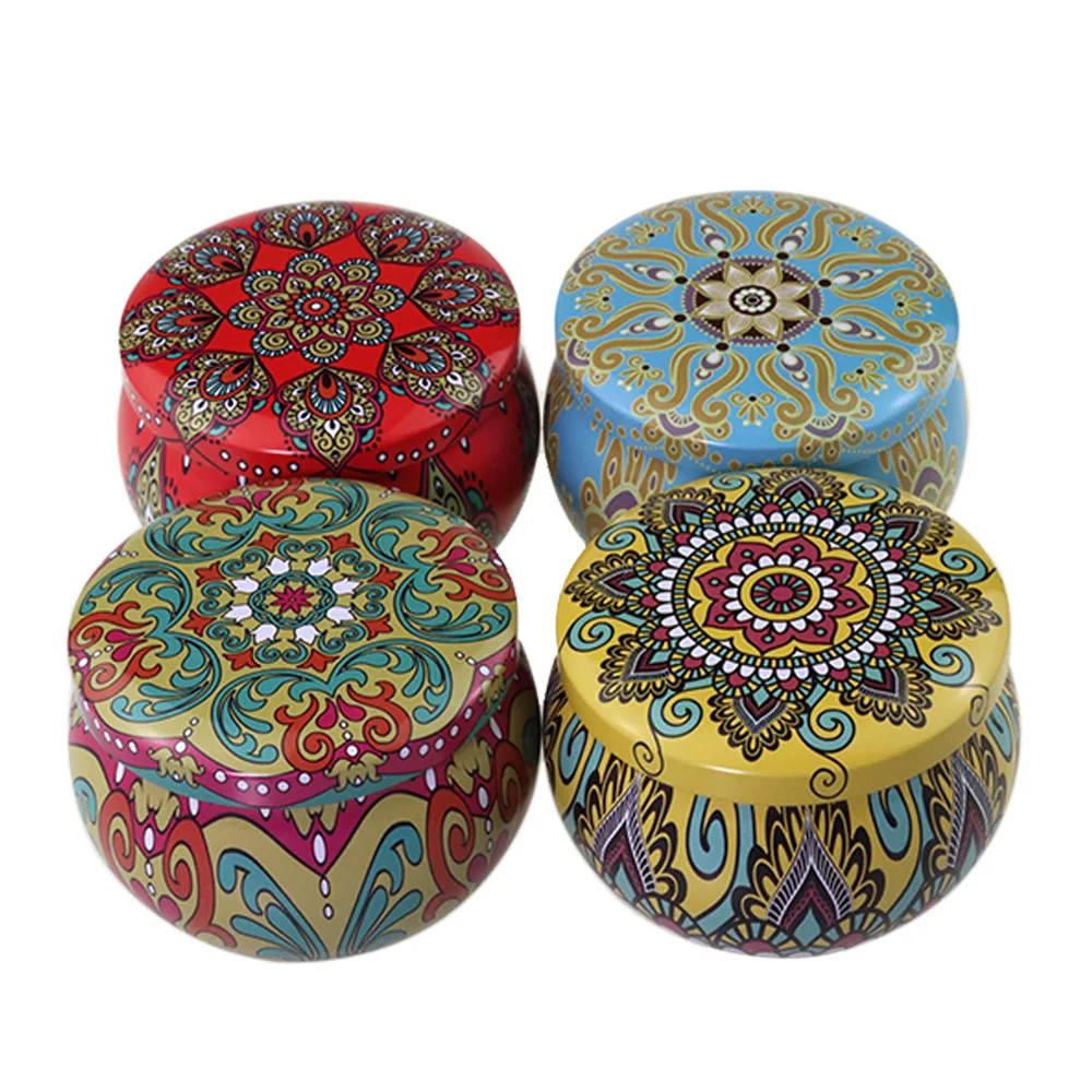 Set da 4 pezzi di scatole regalo per candele profumate, souvenir natalizi, candele per aromaterapia in cera di soia senza fumo
