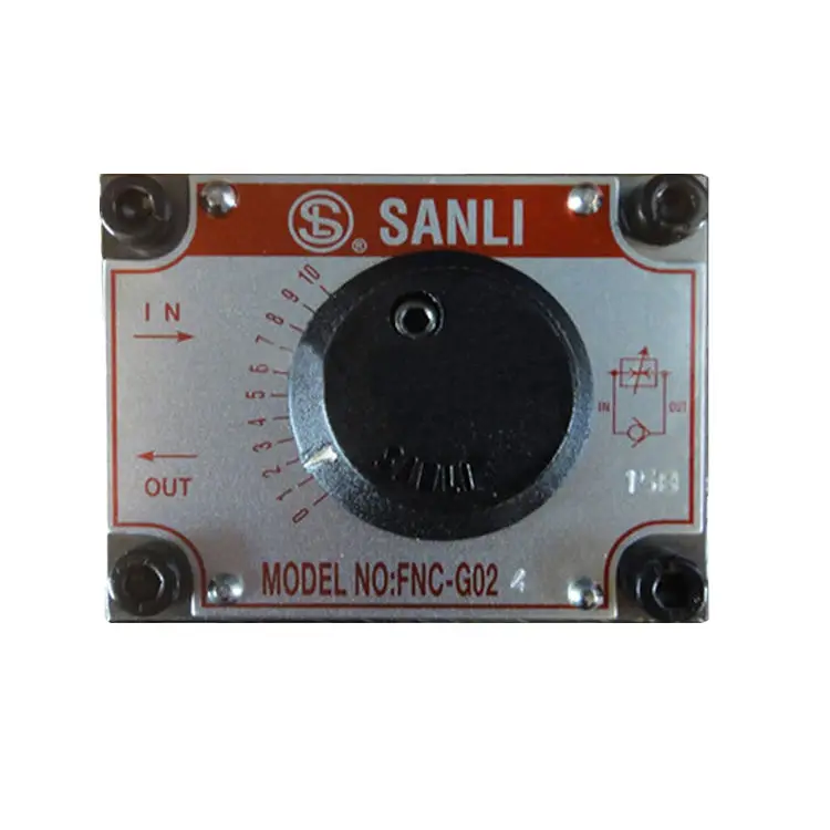 Válvula de control de flujo hidráulico, válvula solenoide de control de velocidad, válvula rápida y lenta FNC-02