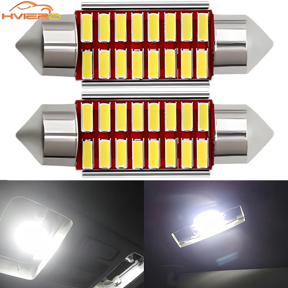 

1/2/4/10pcs C5W C10W Car Led White Festoon 4014 Ultra Bright Dome Light Auto Interior Reading Lamp Trunk License Plate Bulb 12V