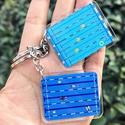 Swimming Pool Keychain Souvenir Mini Tennis Pendant Swimming Three-dimensional Acrylic Keychain