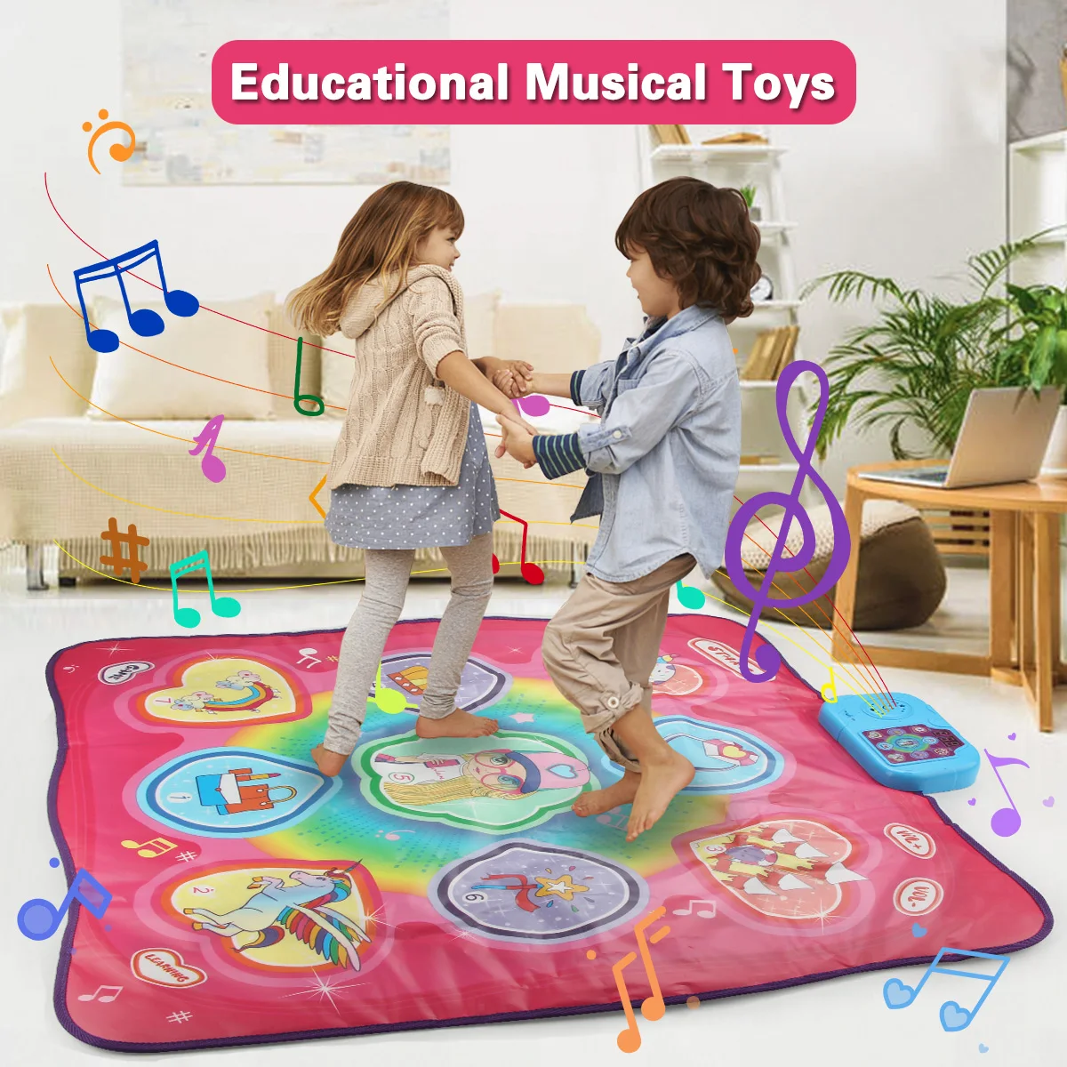 Alfombra De Baile Luminosa Para Niños – Pad Musical Electrónico Con Teclas Iluminadas, 9 Niveles De Dificultad Y 4 Modos De Juego, Ideal De 3 A 12 Años