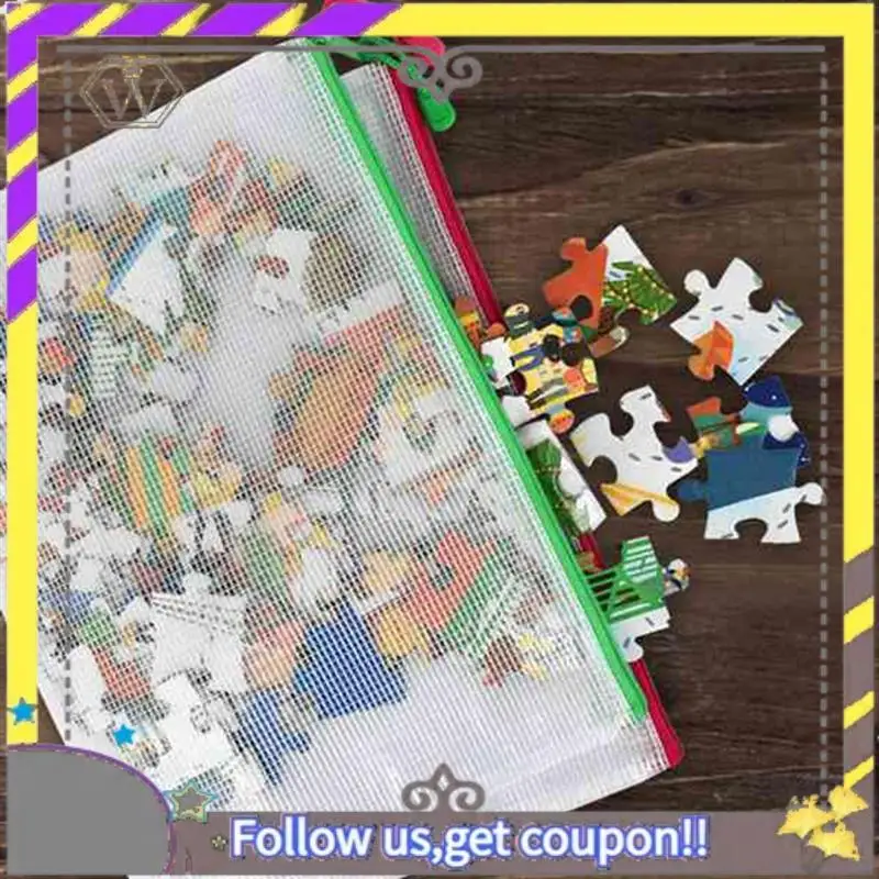 Tas File Grid Baru Tas File Ritsleting Tas Kotak File Toko Tas Penyimpanan Jaring Tas File Transparan Tas Penyimpanan Data Pengiriman