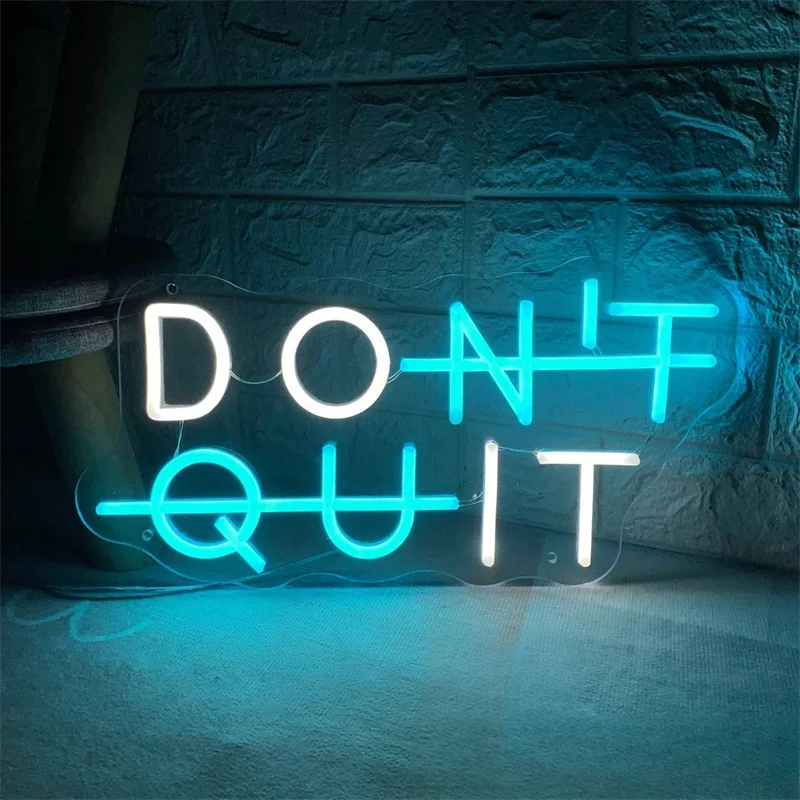 Don't Quit Insegna al neon Insegna al neon personalizzata Home Gym Decor Led Light Gym Citazioni motivazionali Decorazione fitness da parete Regalo personalizzato