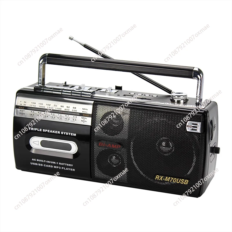 RX-M70USB Portable Vintage Retro USB AM/FM/SW Multiband Radio Stereo Wireless Bluetooth Boombox Mp3 Audio Cassette Tape Player R