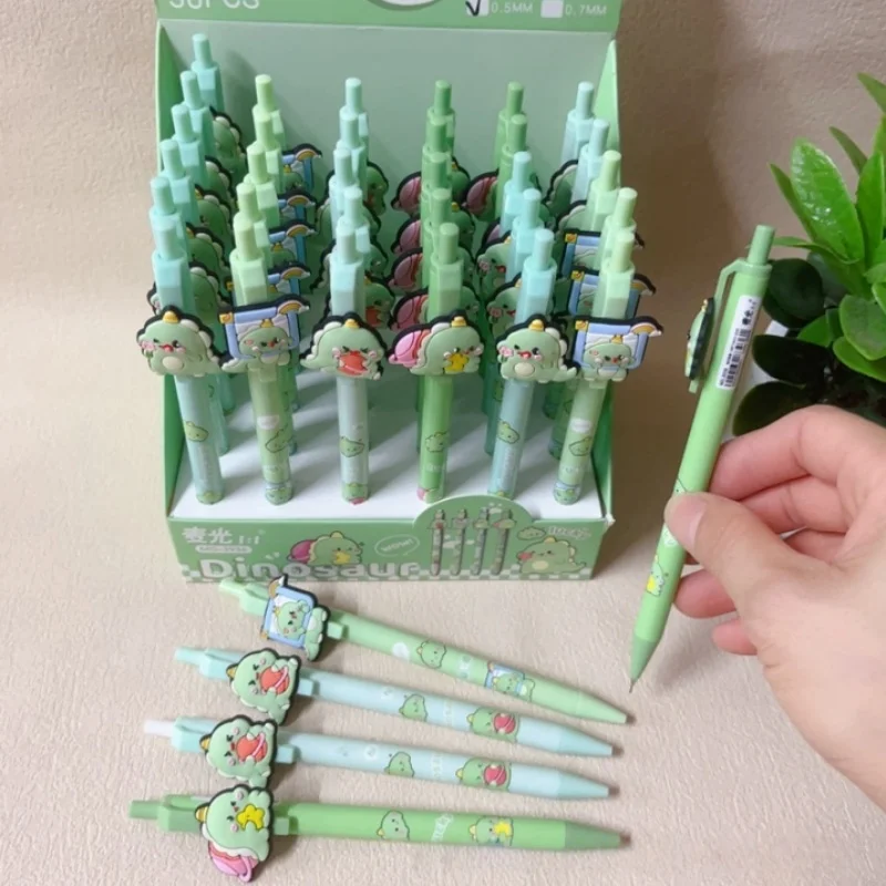 36pcs/lot Kawaii Dinosaur Mechanical Pencil Cute 0.5MM Drawing Writing Automatic Pen School Office Supplies