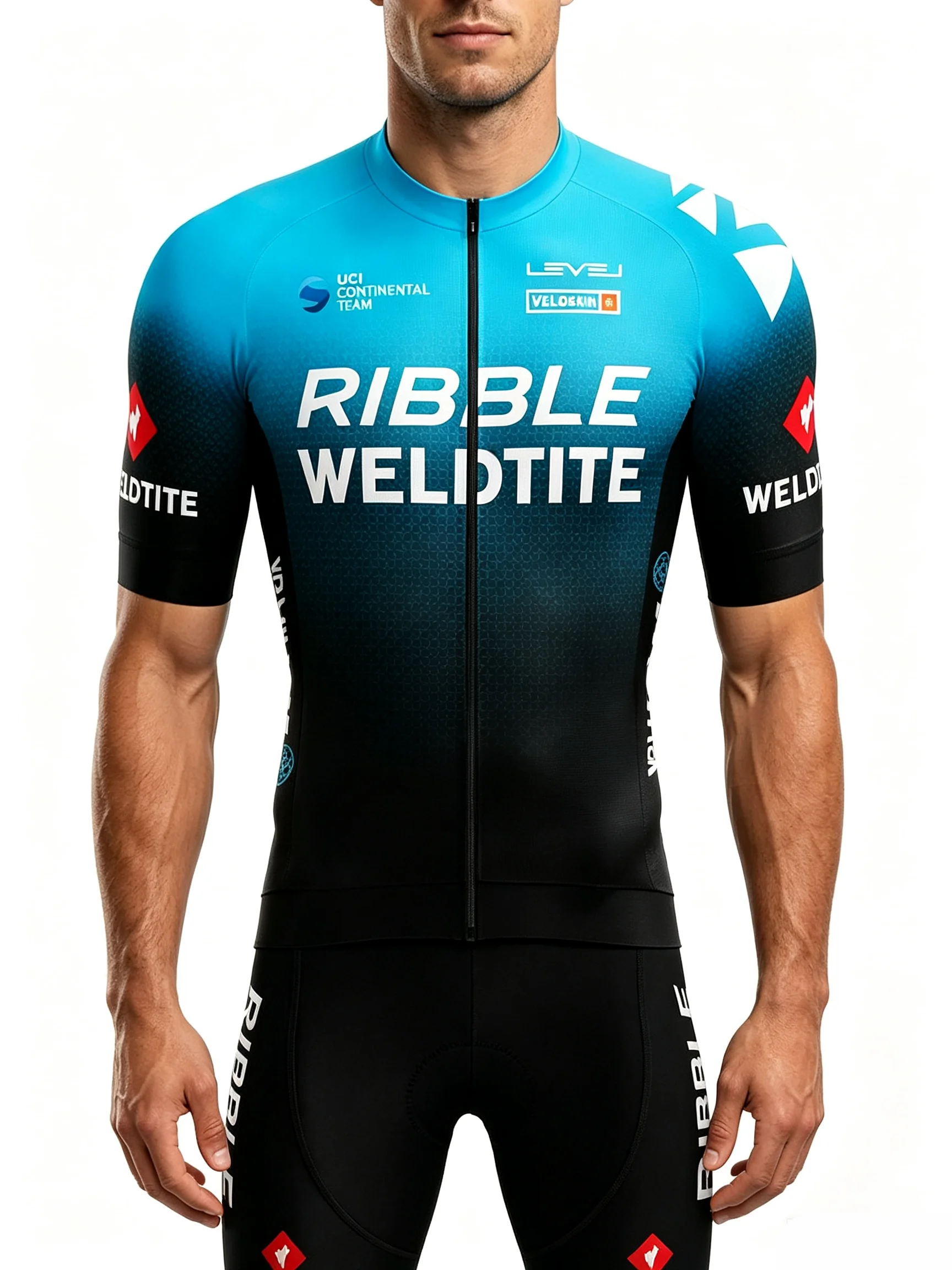 Ribble Weldtite Radtrikot-Set für Herren, Fahrradbekleidung, MTB-Fahrradbekleidung, Uniform, Maillot Ropa Ciclismo, Radfahren, Fahrradanzug – Detail 3