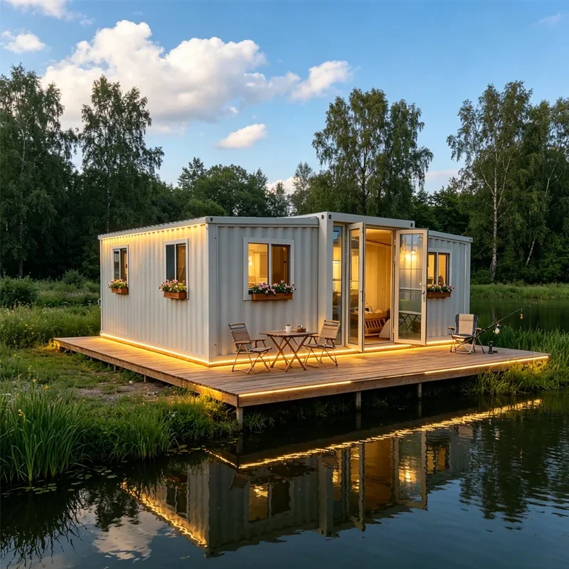 20ft 30ft 40ft Expandable Container House 2 3 Bedroom Prefab House Luxury Modular Home Folding Prefabricated House Quick Install