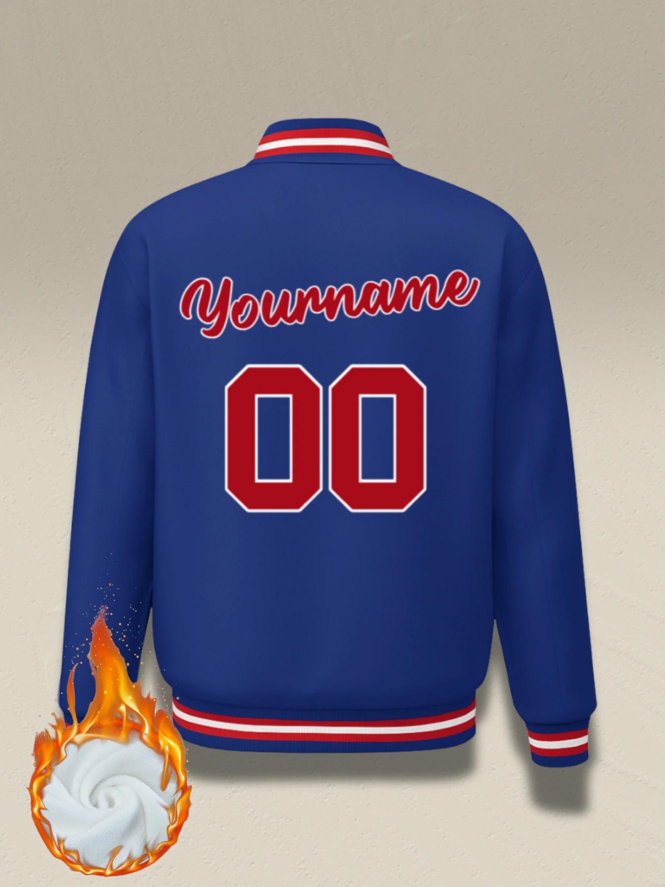 Custom  Jacket  Letterman Bomber winter warm Baseball diy Coat Personalized print Text Logo for Men