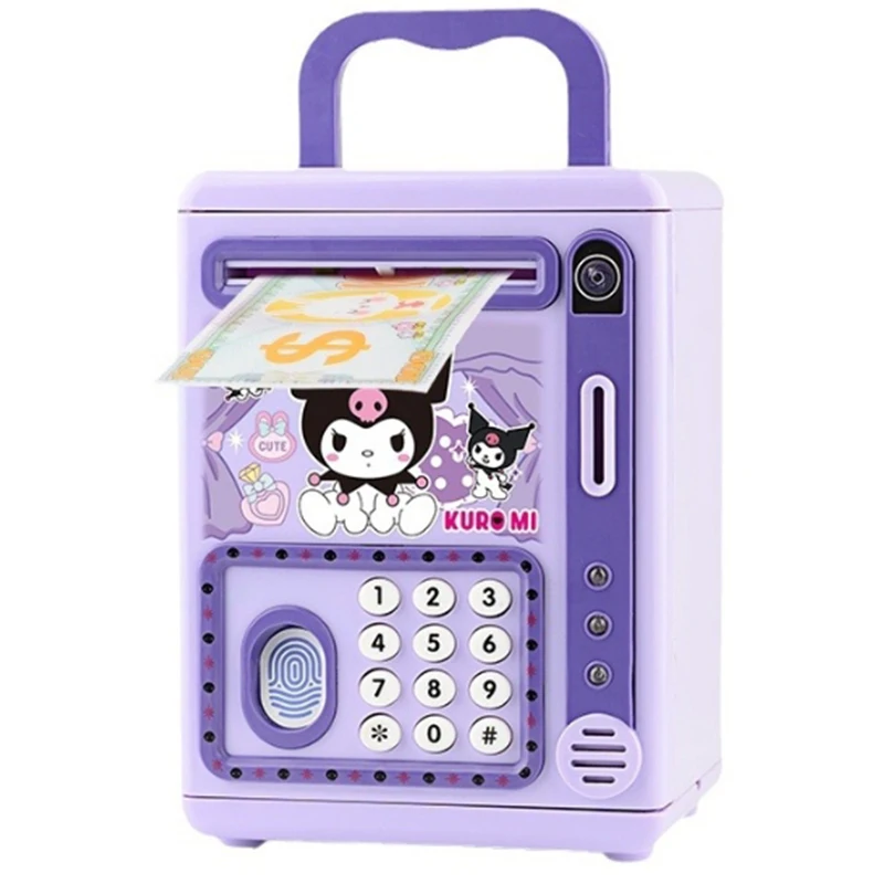 Sanrio Music Automatic Roll Money Piggy Bank Library Rometty Laurel Dog Change Password Jar Toy