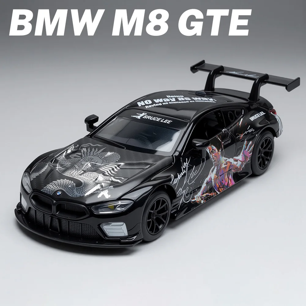 

1:32 BMW M8 GTE Alloy Model AUDI R8 LMS GT3 Diecast Cars Toys Doors Opened Rubber Tire Vehices Boys Collect Commemorative Gifts