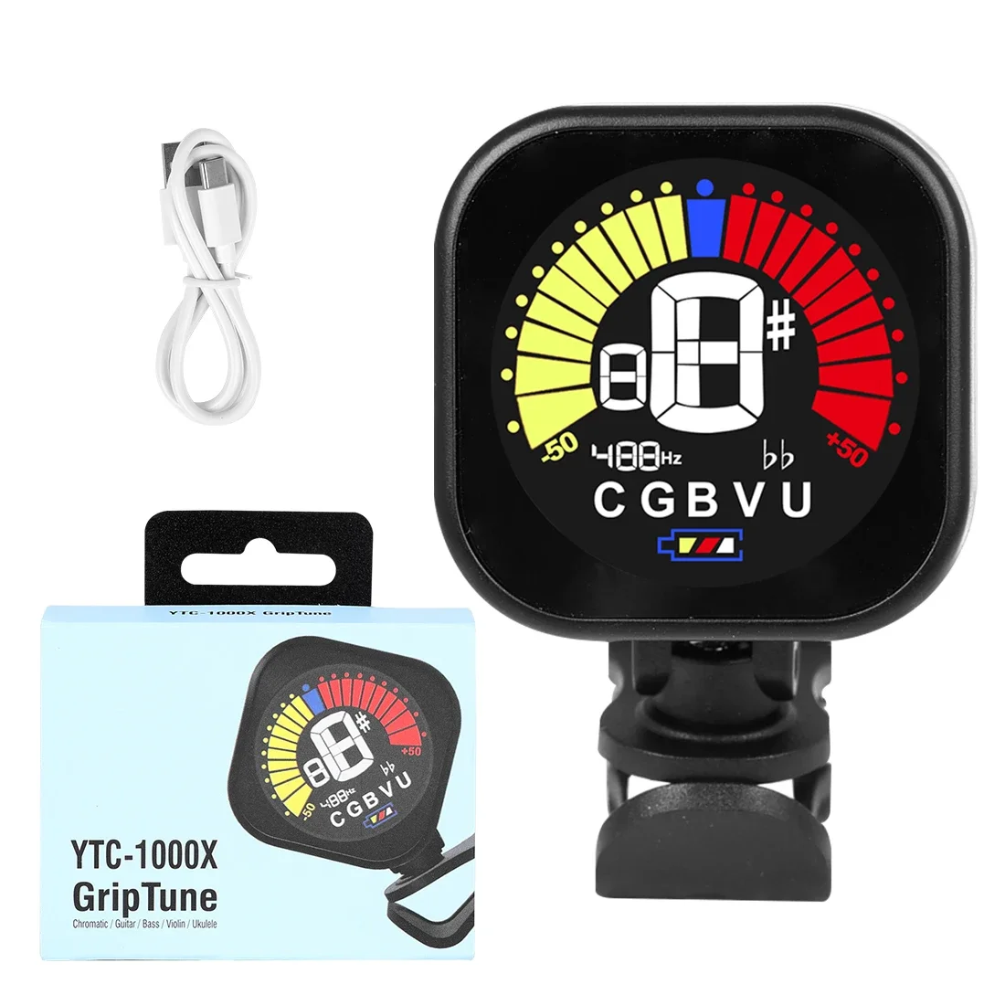 SLADE موالف الجيتار شاشة الكريستال السائل المحمولة وضبط دقيق للجيتار/الجهير/القيثارة/الكمان قابلة للشحن ملحقات الغيتار