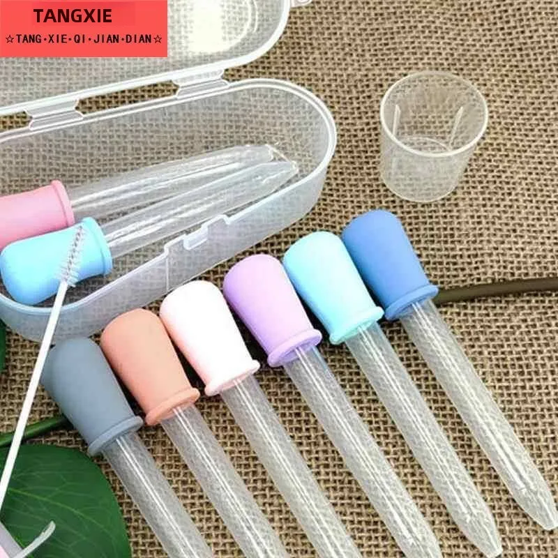 baby-feeding-medicine-dropper-tube-silicone-food-grade-anti-choking-children-experiment-tool-home-daily-use-set-tang-xie-brand