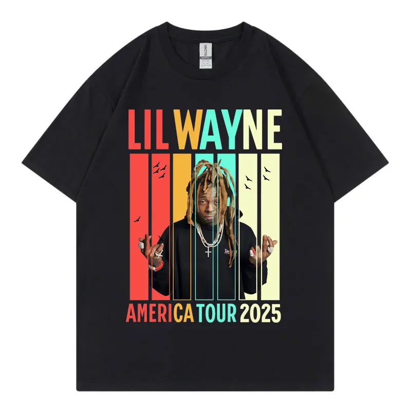 

Rapper Lil Wayne Tour 2025 Merch T-shirt Men Women Clothing Harajuku Y2k Oversized T Shirt Fashion Hip Hop Short Sleeve T-shirts