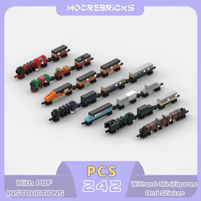 Klassieke Teeny Trains Serie Auto Model Trein Modulaire MOC Bouwstenen Modulaire Monteren Technologie Bricks Speelgoed Kerstcadeaus