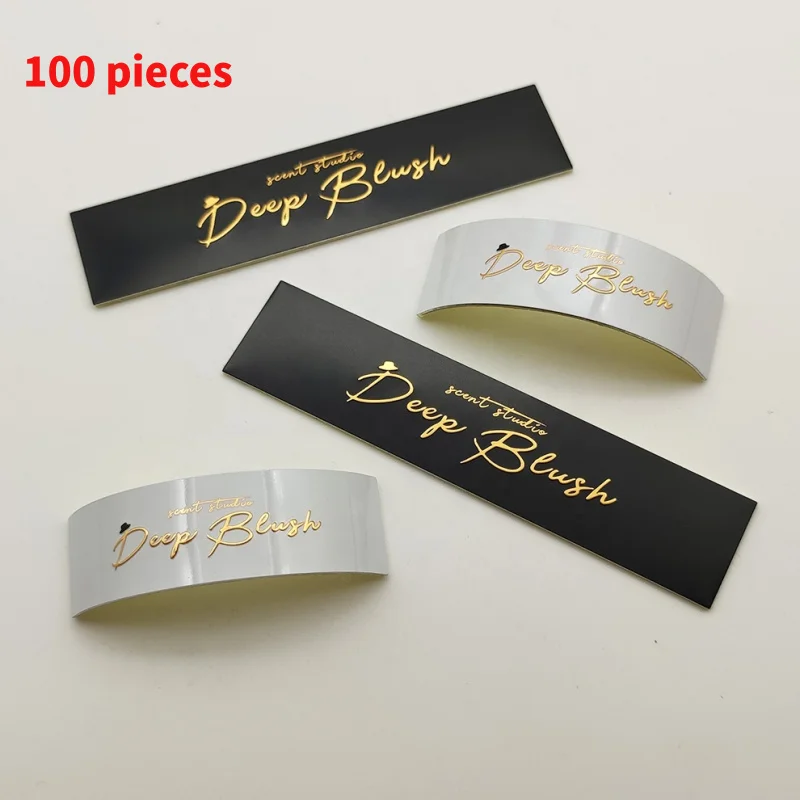 10 0.Zhang.Custom Perfume Bottle Laptop Metal Transfer Stickers With Logo Aluminum Metal Packaging Labels