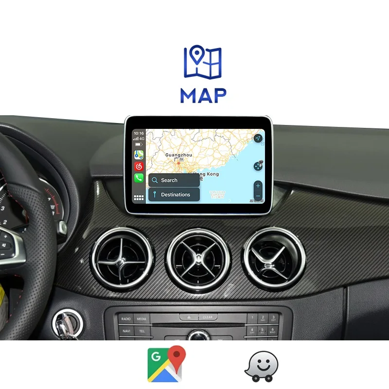 Per Mercedes NTG 5.0 4.5 4.0 A/B/C/E/S/GLK/GLA/GLC/SLK/ML Wireless CarPlay con Android Auto Mirror Link funzioni per Auto AirPlay