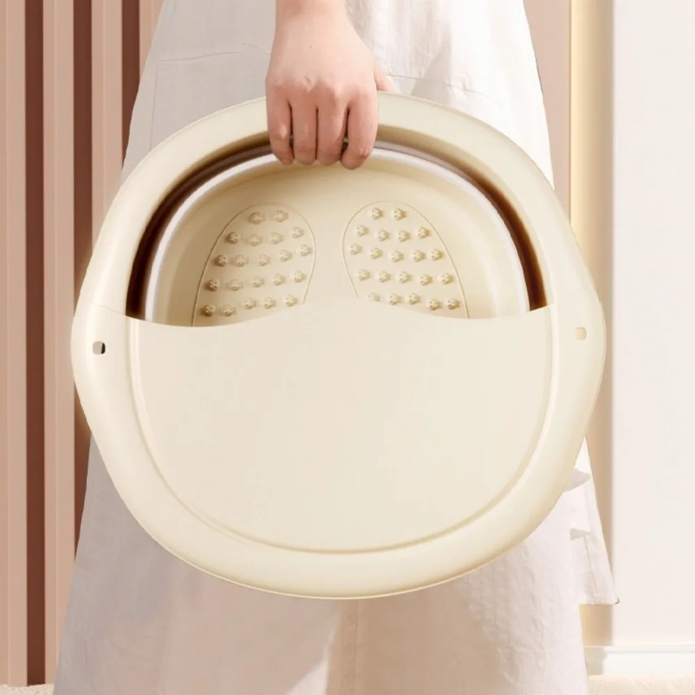 

Утолщенное ведро для ванны для ног с подвесным отверстием, выдвижная раковина для ванны для ног, портативная, устойчивая к высоким температурам